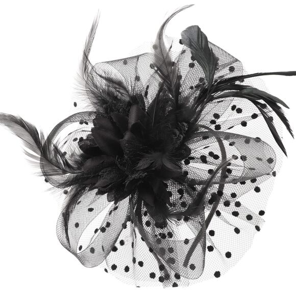 Fascinators Hat Feather Headband Women's Fascinators Tea Party Headwear 6579 - Picture 3 of 7